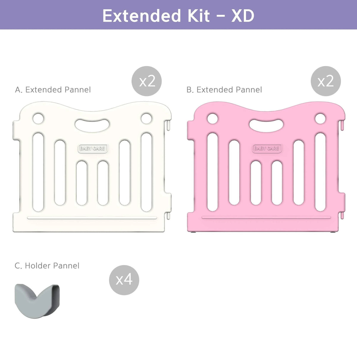 Pink 25-inch Playpen Gate Extension Kit R798628
