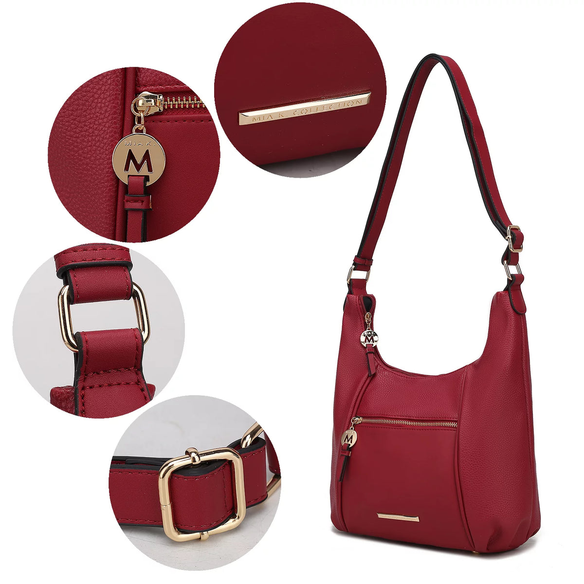 Vegan Leather Womens Shoulder Handbag M946