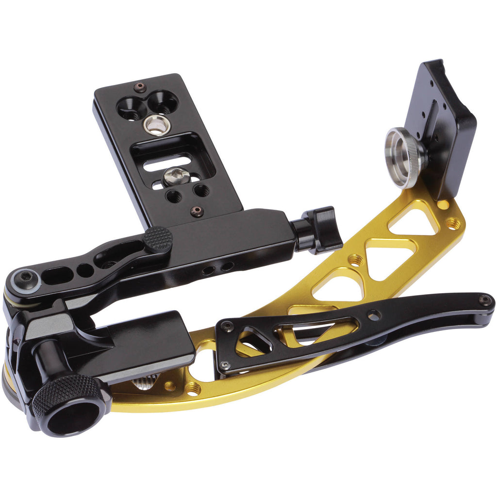 Gold Right-Handed Rotating Flash Bracket with Universal QR Plate K793