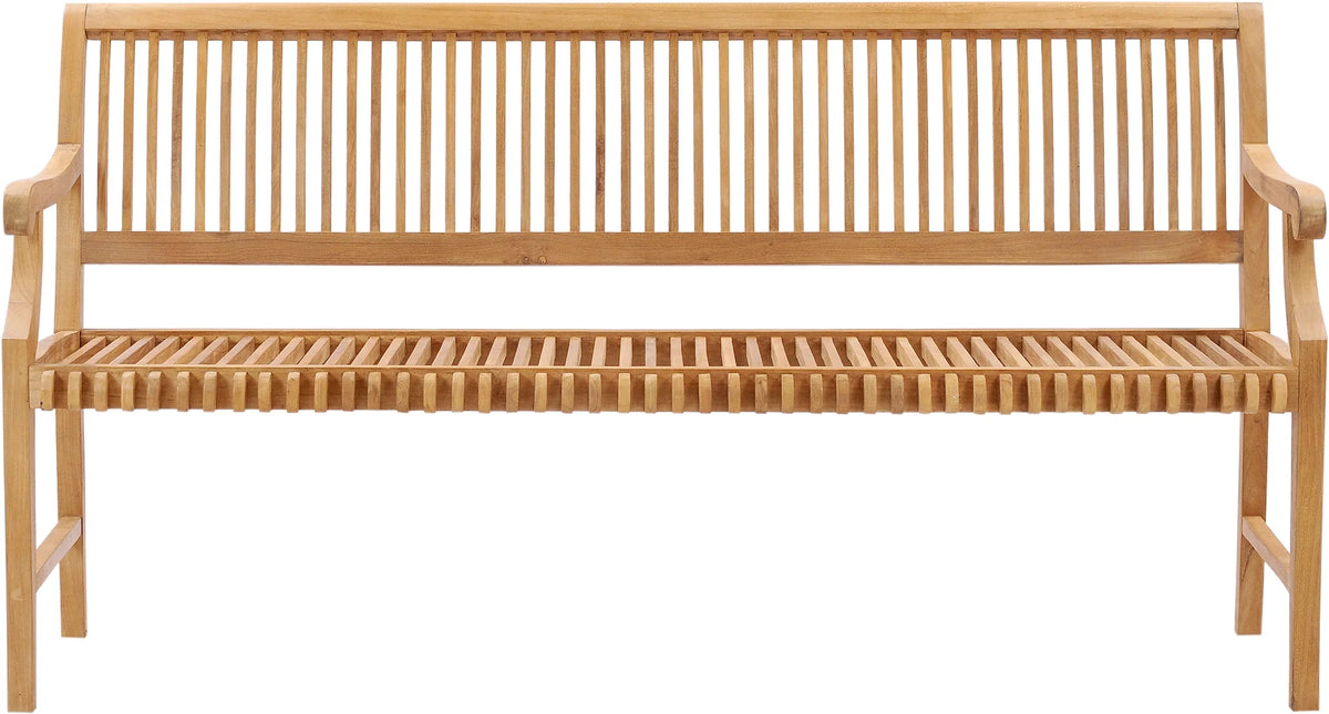 Teak Wood Outdoor Bench with Arms X3624