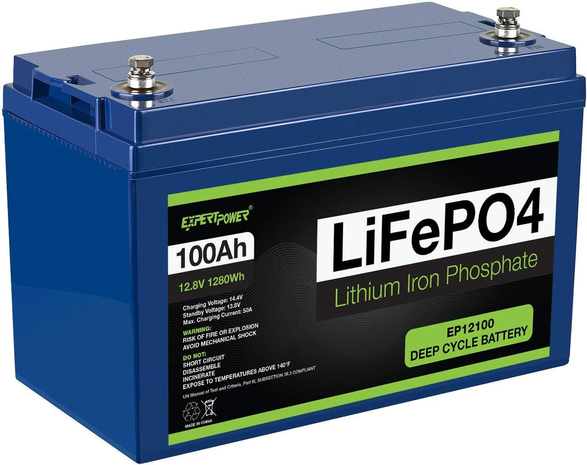 12V 100Ah Lithium LiFePO4 Deep Cycle Rechargeable Battery W52740
