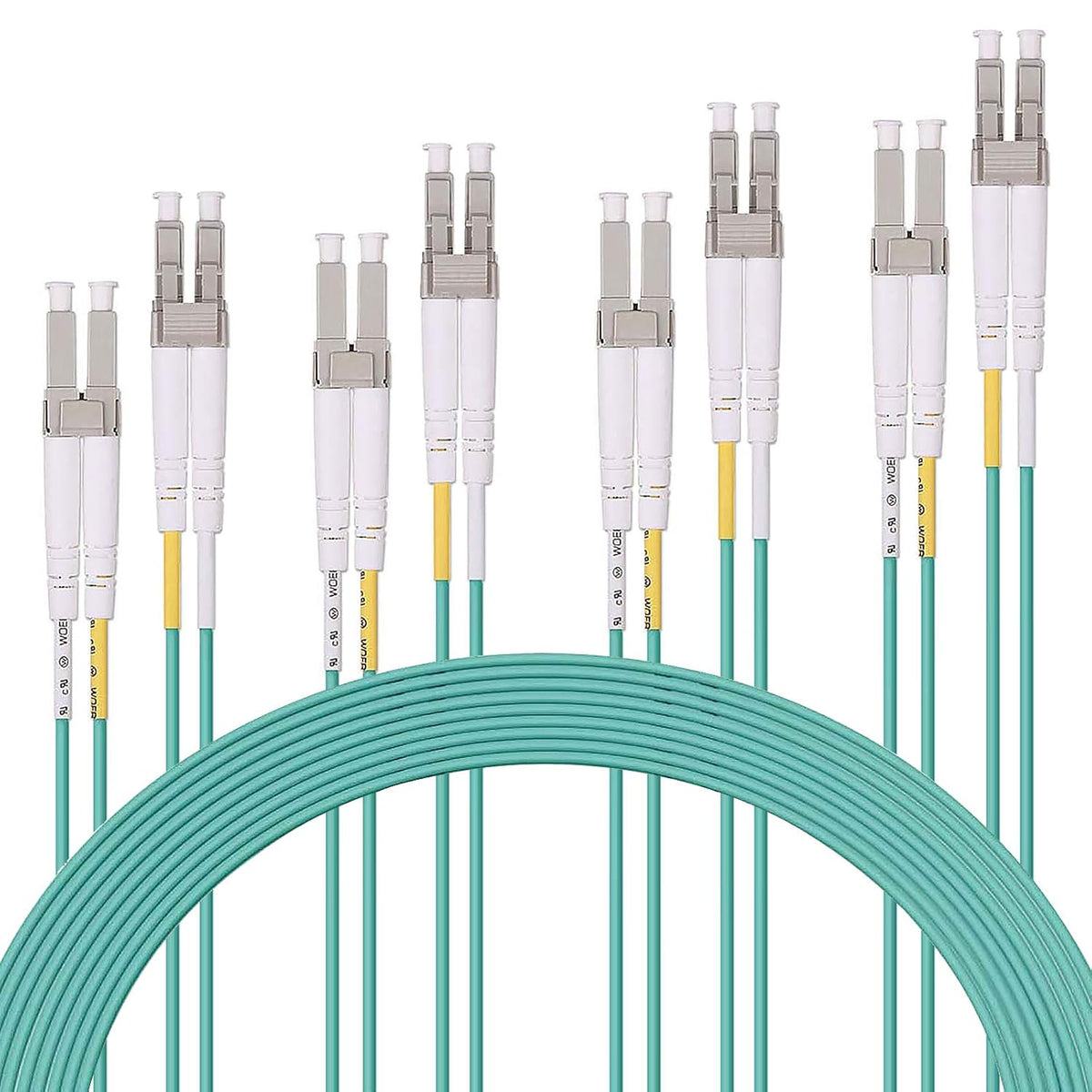 LC to LC OM3 Duplex 50/125 LSZH Fiber Optic Cord, 3-Meter 10-Pack S23136