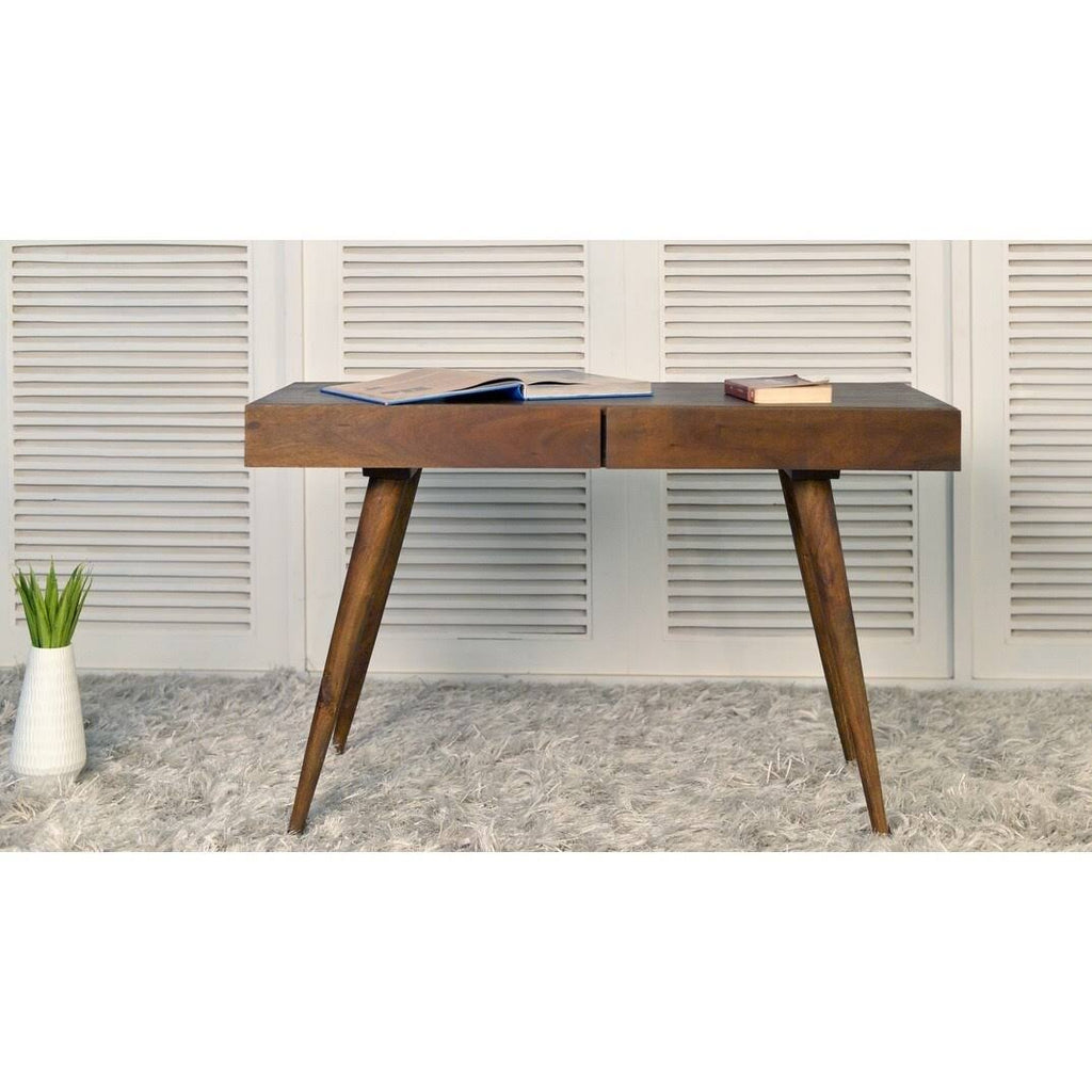 Light Brown Two Drawer Writing Desk Y183737