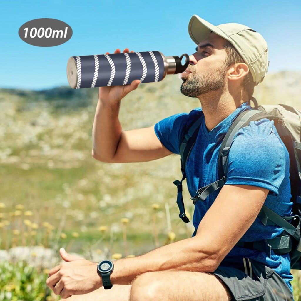 20 OZ Stainless Steel Vacuum Insulated Water Bottle with Straw Lid C842812