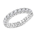 Moissanite Round 925 Sterling Silver Rhodium Plated Eternity Band Ring Size 9 Ct 1.85 S265