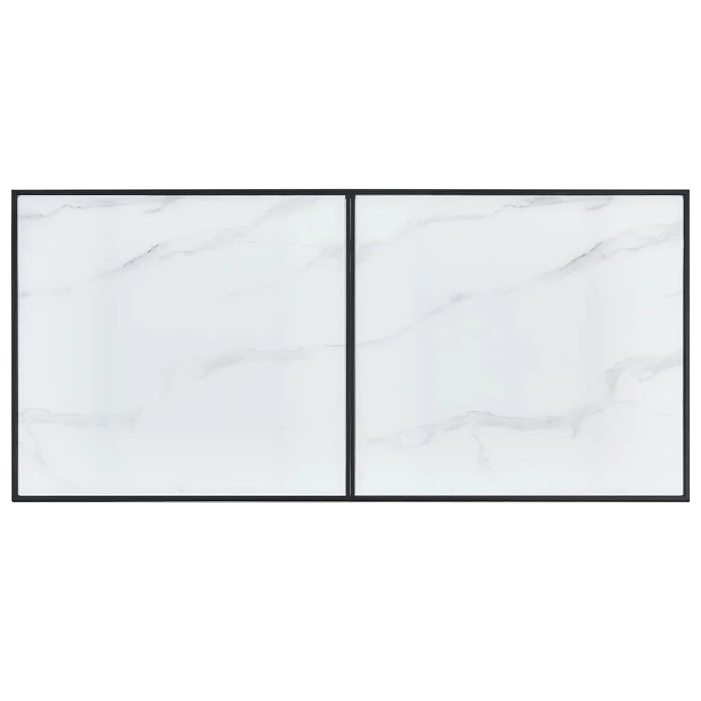 White Tempered Glass Dining Table D86491