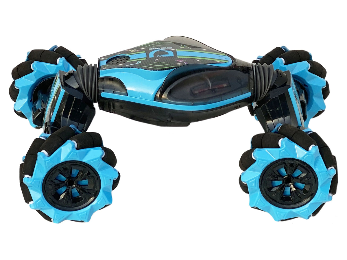 Blue 4WD 2.4Ghz Remote Control Stunt Car Toy J807680