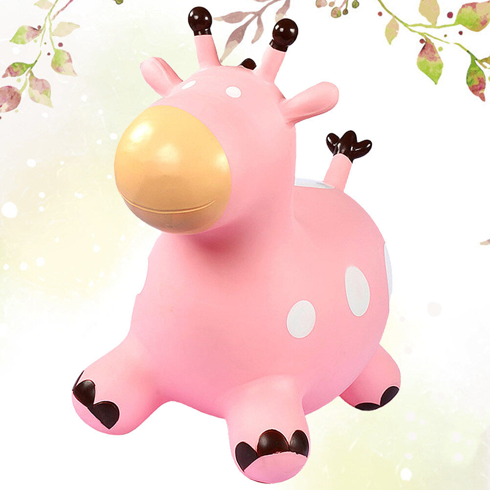 Inflatable Bouncing Horse Outdoor Toy with Air Pump (Pink) I308