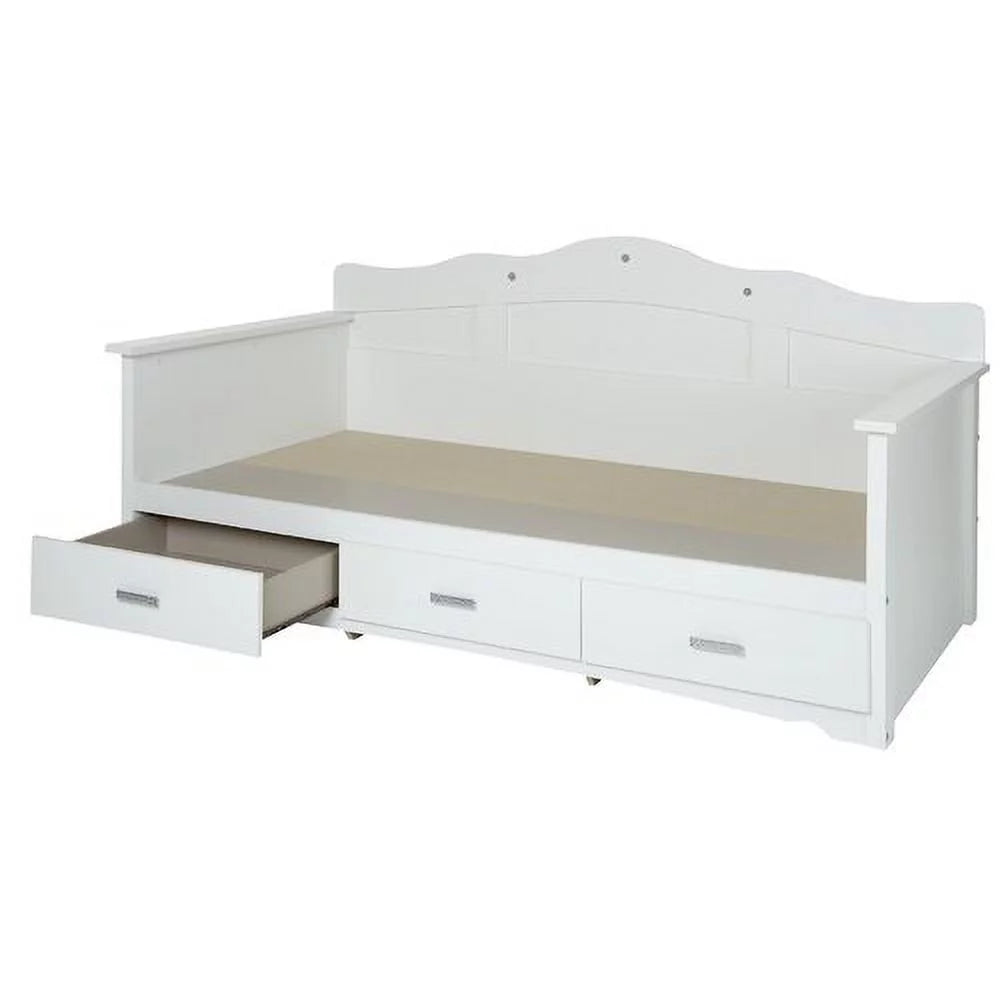 White Twin Daybed with Storage U693459