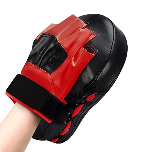 Boxing Curved Focus Punching Mitts Leatherette Training Hand Pads N89370