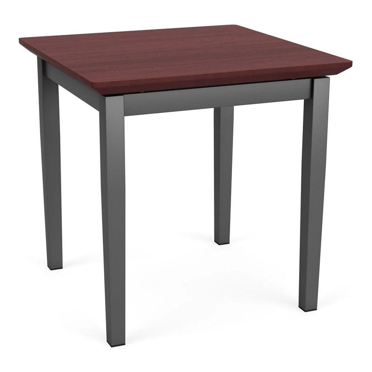 Charcoal and Chelsea Mahogany Steel End Table I32250