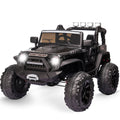24V Electric Kids Ride On Truck Car with 2 Seaters Black F384
