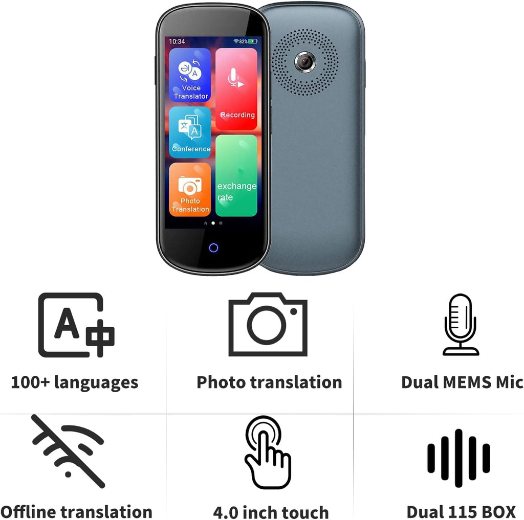 Portable Language Translator Device 128 Language with 4.0" HD Touch Screen L937