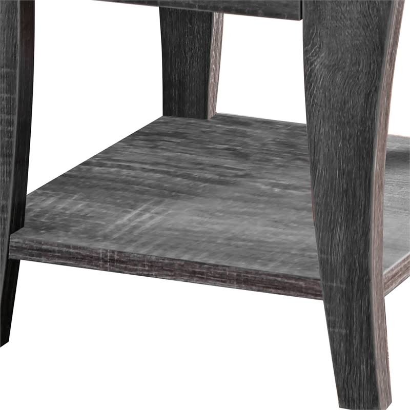 Gray 1-Drawer Wood End Table V5841