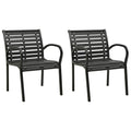 2 Pcs Steel and WPC Garden Chairs C635177