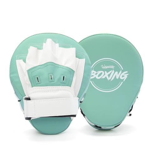 Boxing Curved Focus Punching Mitts Leatherette Training Hand Pads N89370