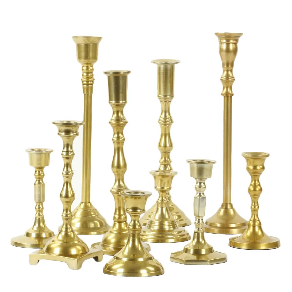 Gold Mixed Taper Holders Set of 10 R6853