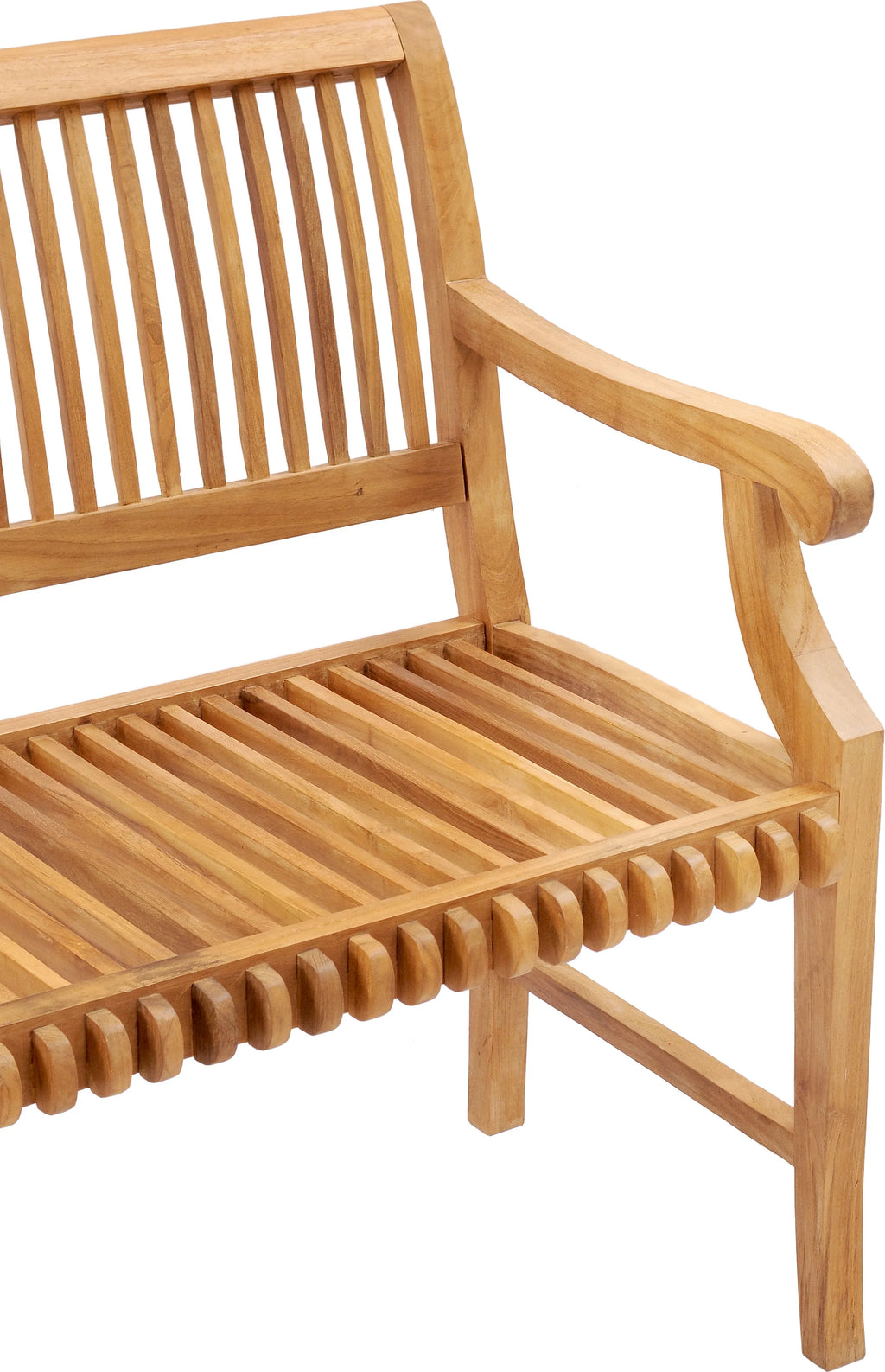 Teak Wood Outdoor Bench with Arms X3624