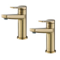 Brushed Gold Single Handle 2-Pack Bathroom Faucet E167