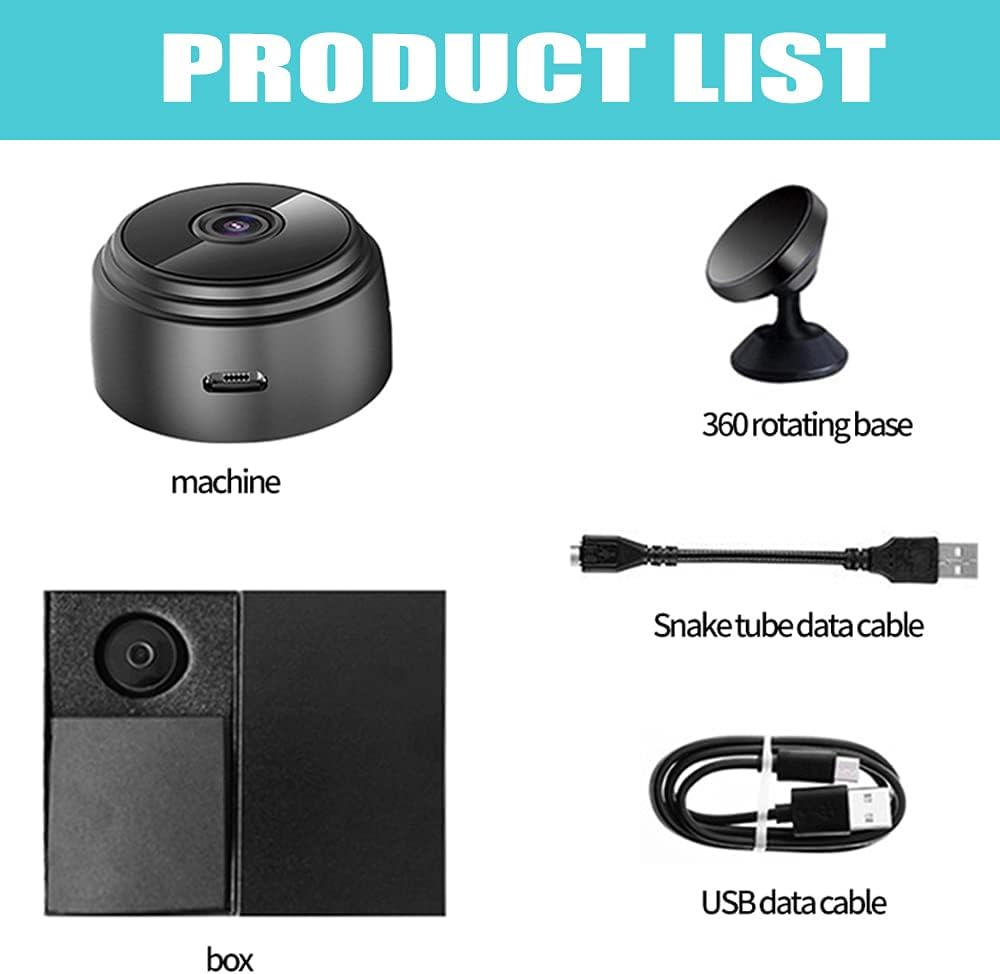 2 Pack 1080P HD WiFi Indoor Security Camera with Phone APP Motion Detection J8079