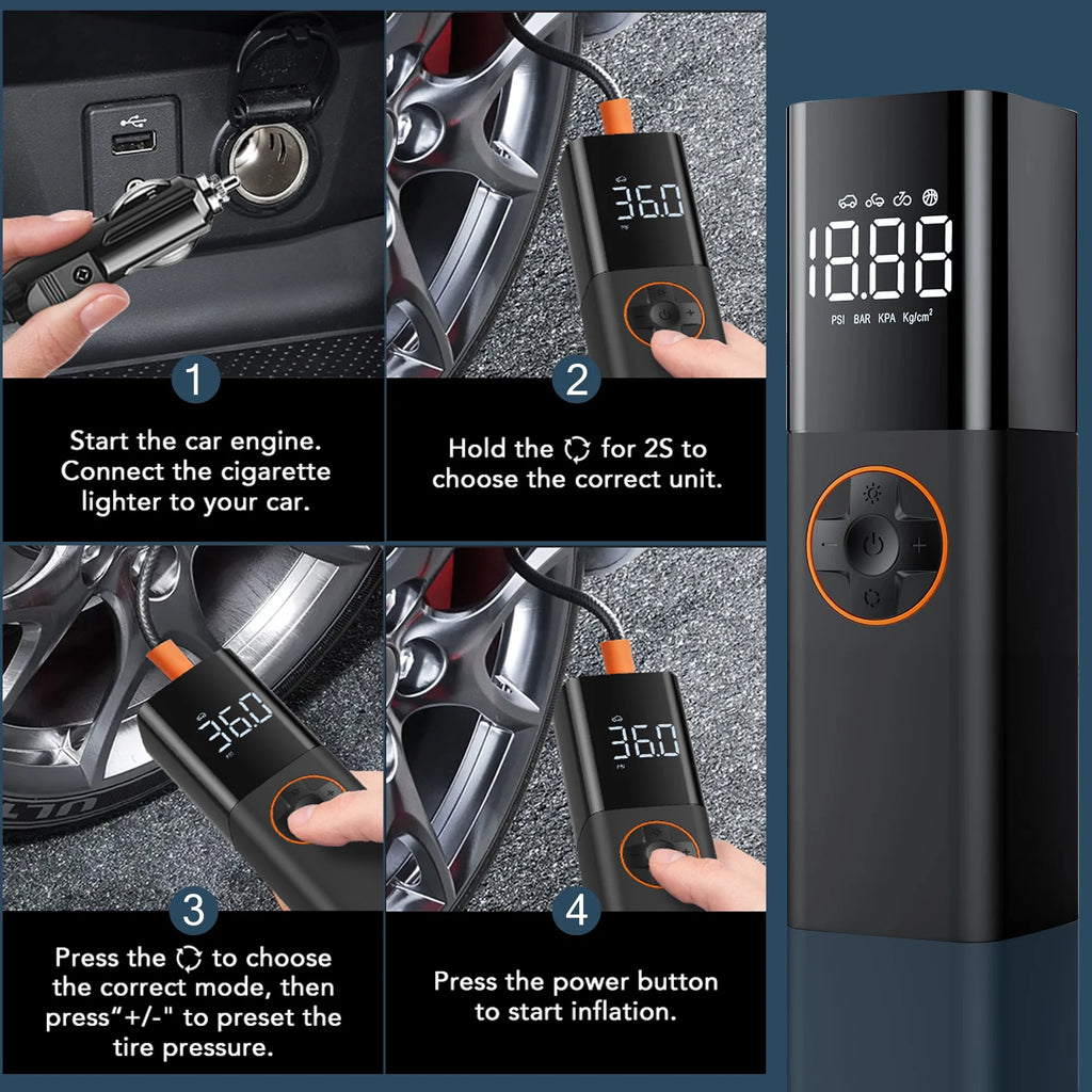Portable Cordless 150PSI Tire Inflator C18295