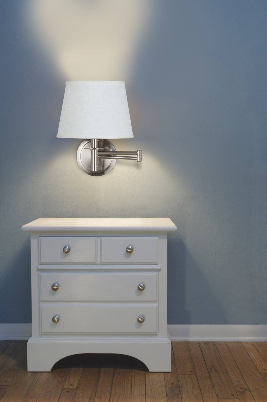 Brushed Steel Swing Arm Wall Lamp U8736