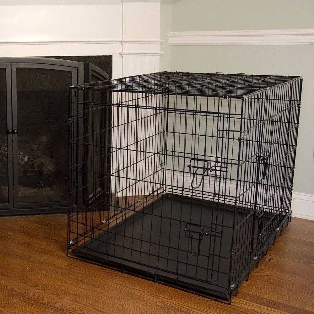 Foldable Double Door Pet Crate with Divider B6897