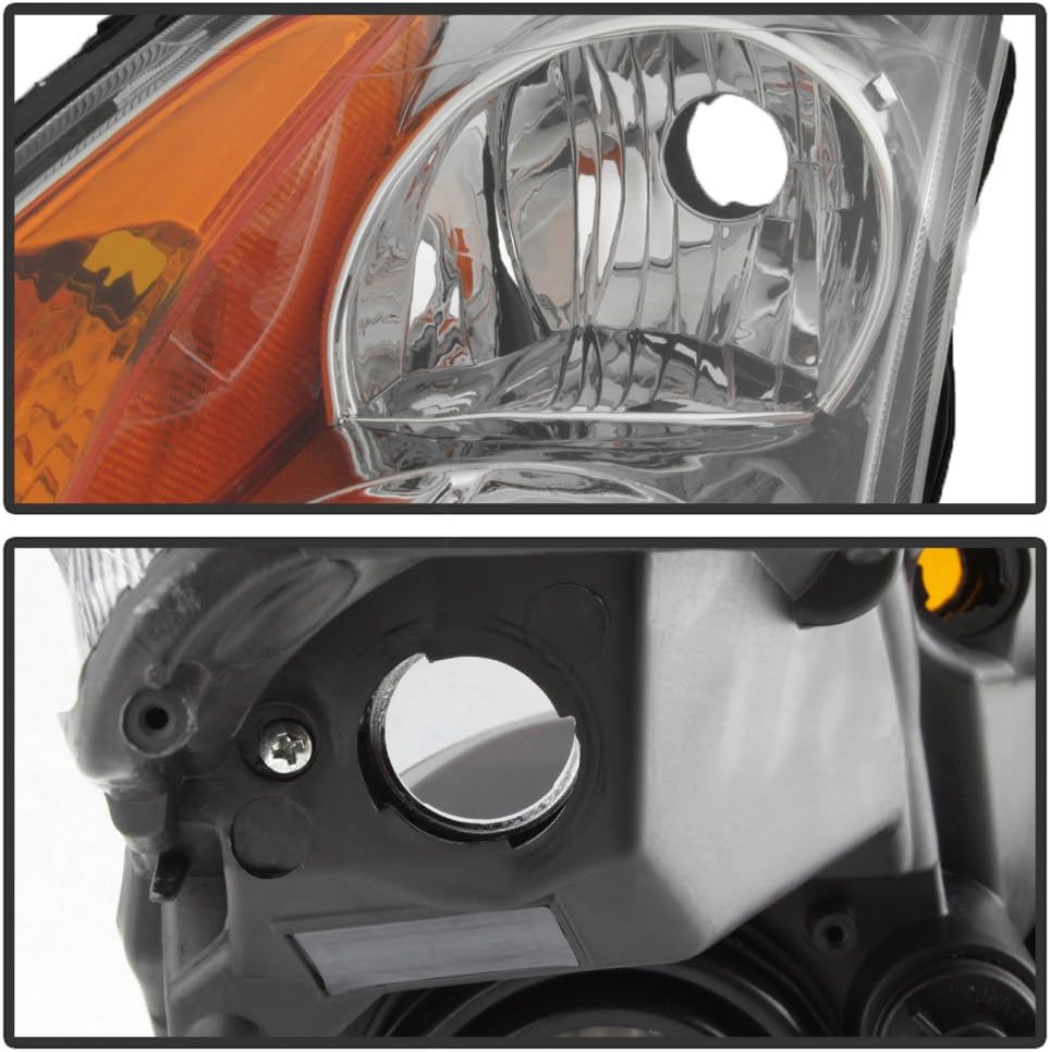 Chrome Housing Headlights Headlamps Replacement Driver+Passenger Side U7892