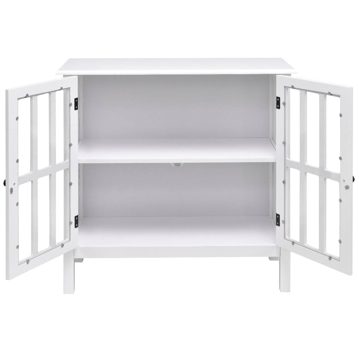 Glass Door Sideboard Storage Cabinet H2534