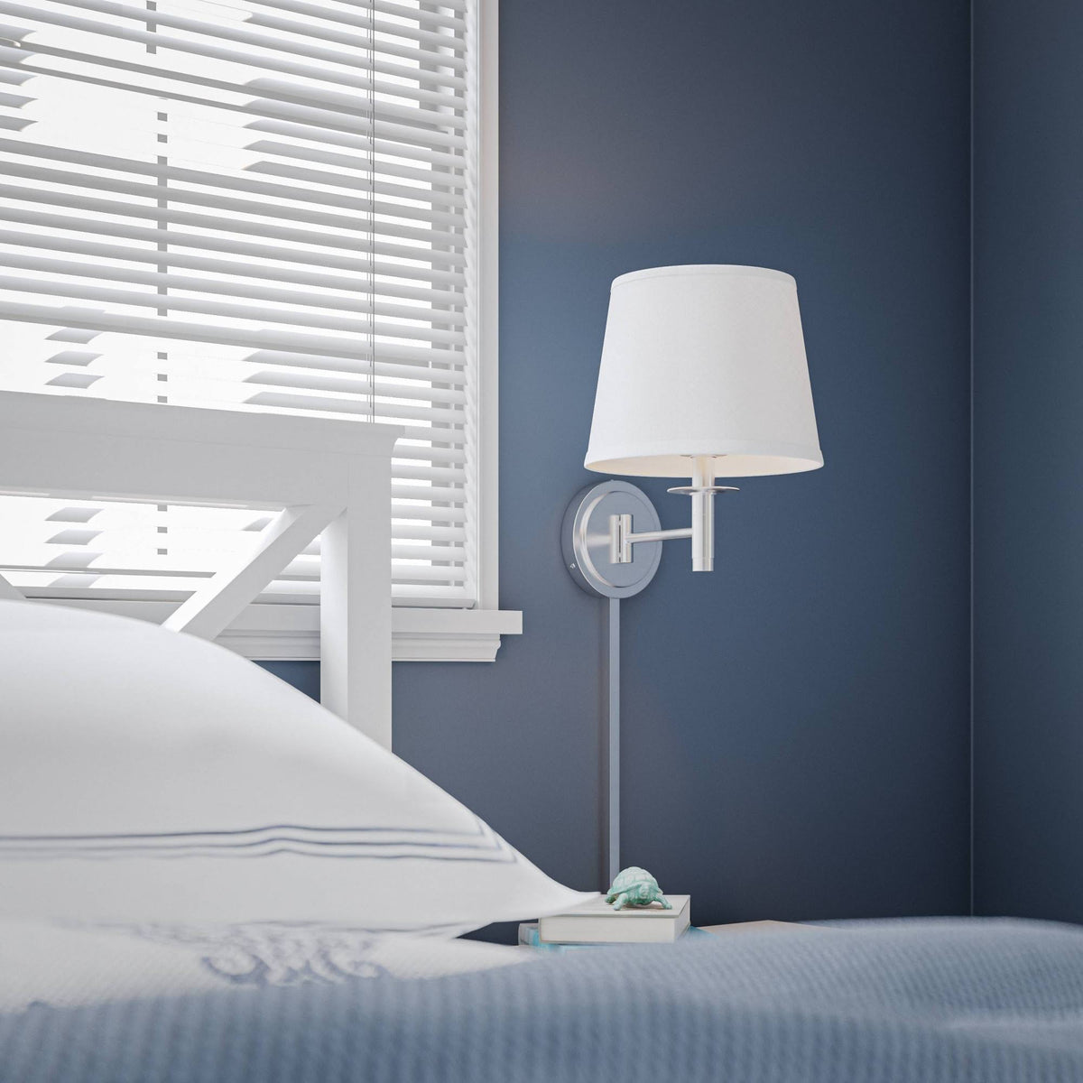 Brushed Steel Swing Arm Wall Lamp U8736