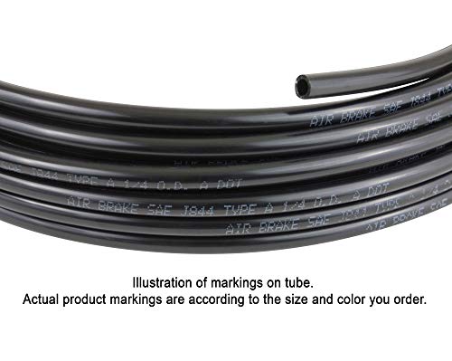 3/8" OD x 100' Black Nylon Air Brake Tubing X723