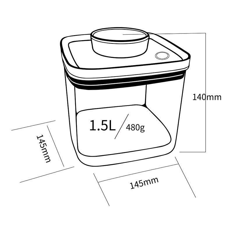 Clear Vacuum Storage Canister 1.5 L W178619