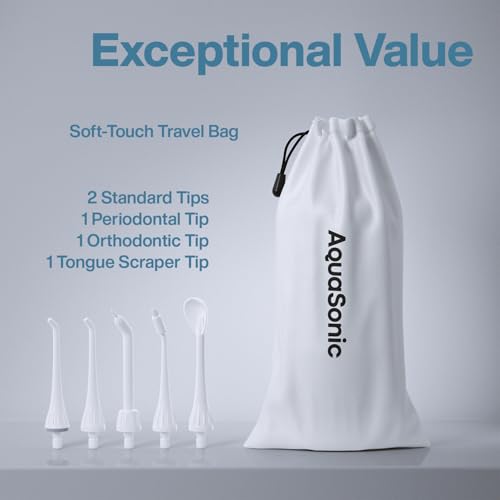 Cordless Rechargeable Waterproof Water Flosser with 5 Jet Tips F965732