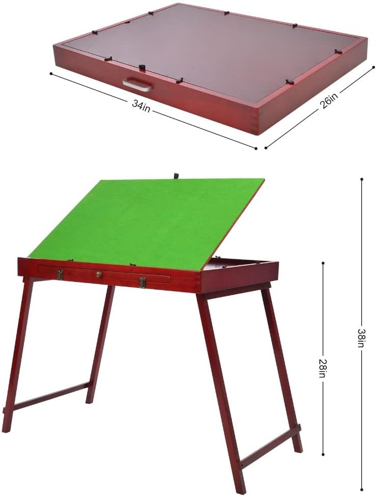 Wooden Jigsaw Puzzle Board with Storage Drawers & Mat C75284