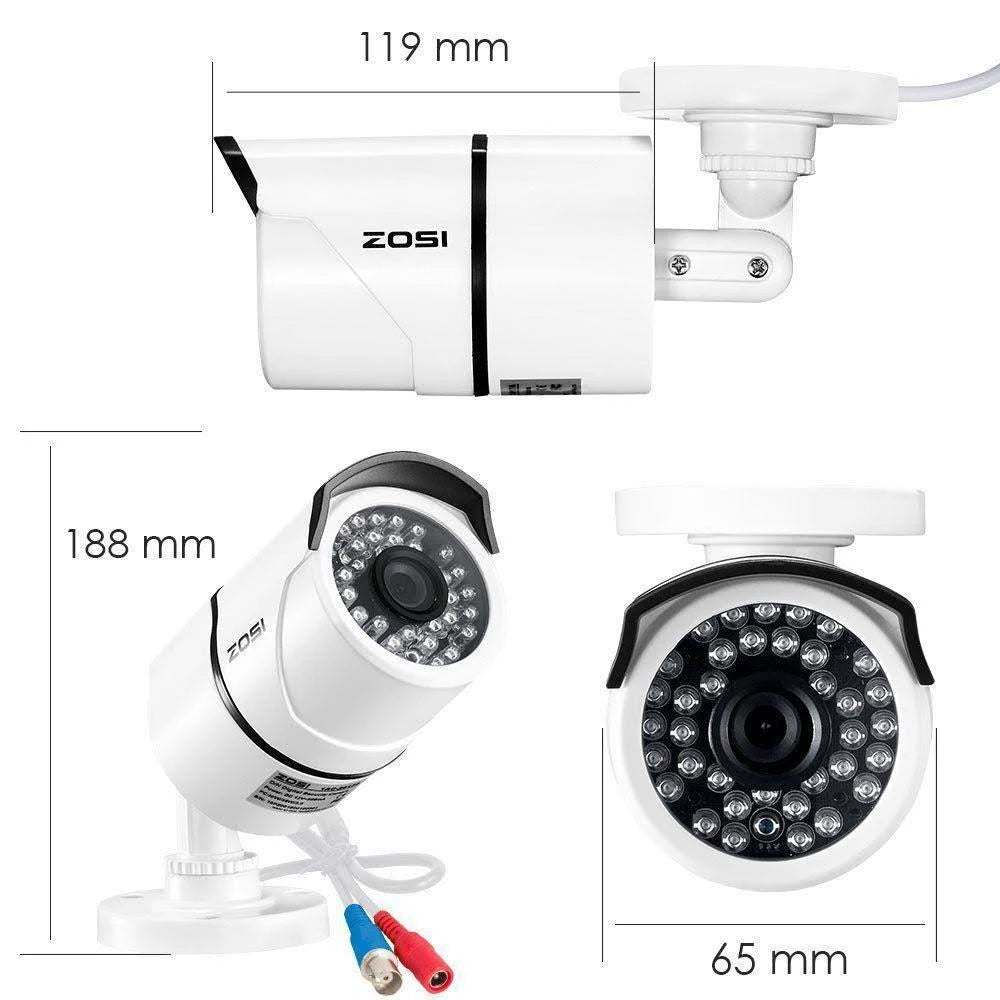 8-Channel 1080p 1TB DVR Security Camera System with 4 Wired Bullet Cameras J96789