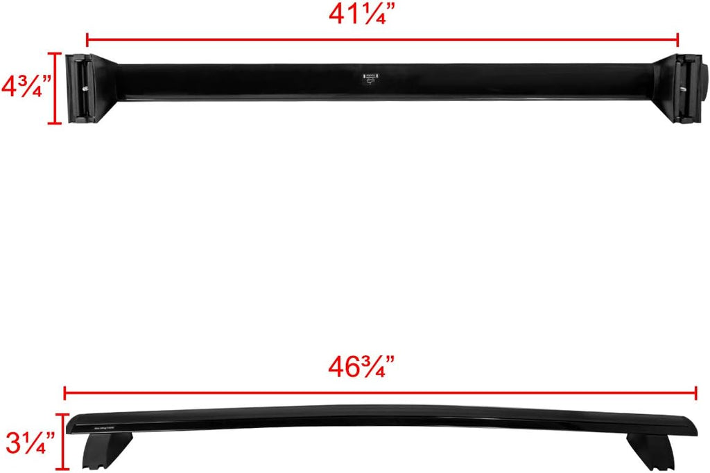 Black Roof Top Cross Bars Rack Cargo Carrier F4557