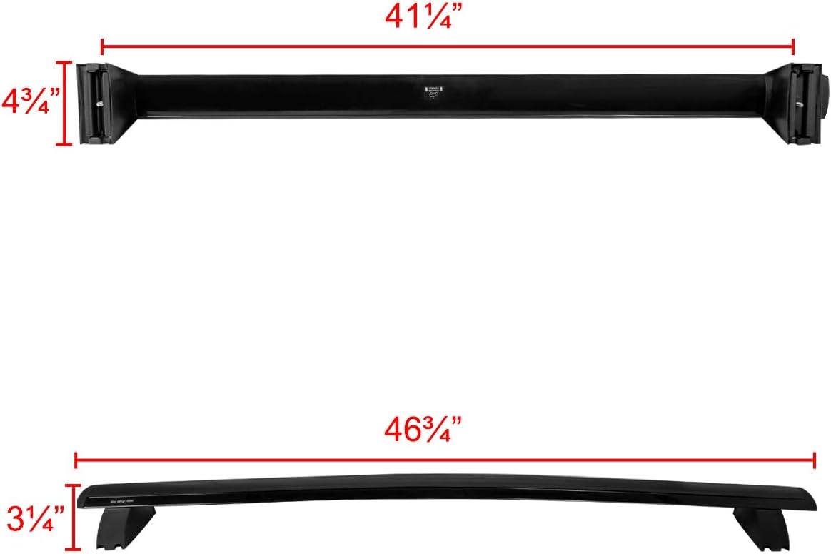 Black Roof Top Cross Bars Rack Cargo Carrier F4557