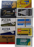 100 Shaving Safety Razor Double Edge Blades Sampler Pack Z17761