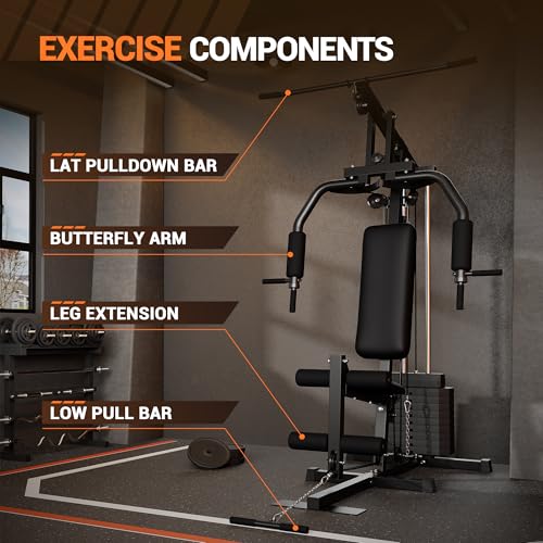 Multifunctional Home Gym Machine with Weight Stack B614493
