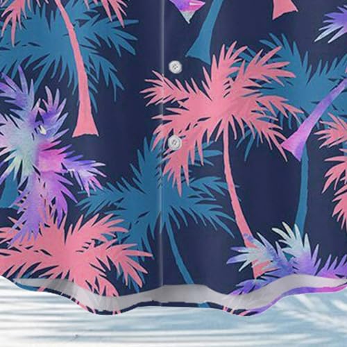 Mens Printed Hawaiian Button Down Shirts W1651