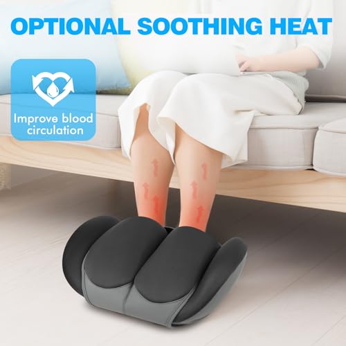 Electric Shiatsu Foot Massager with Heat, Adjustable Vibration Speed U519233