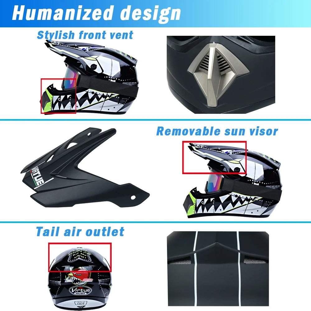 Full Face Motorcycle Crash Helmet I882