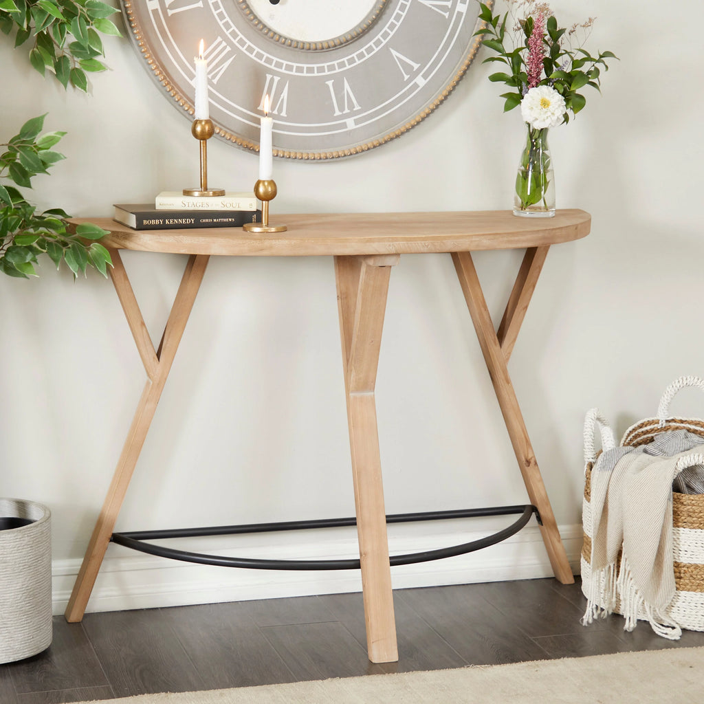 Brown Wood Console Table K3508