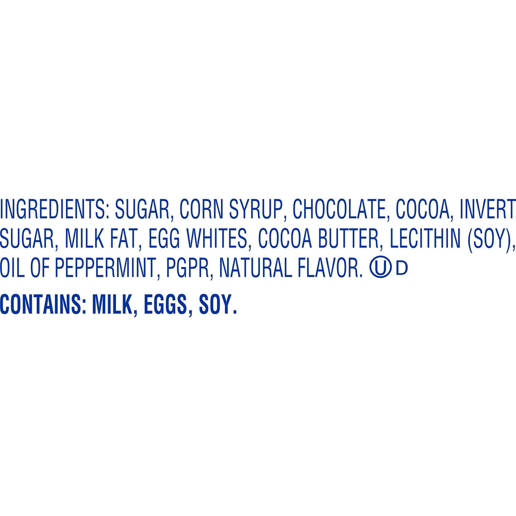 Dark Chocolate Peppermint Patties Eggs Candy, Bag 9.6 oz B230932