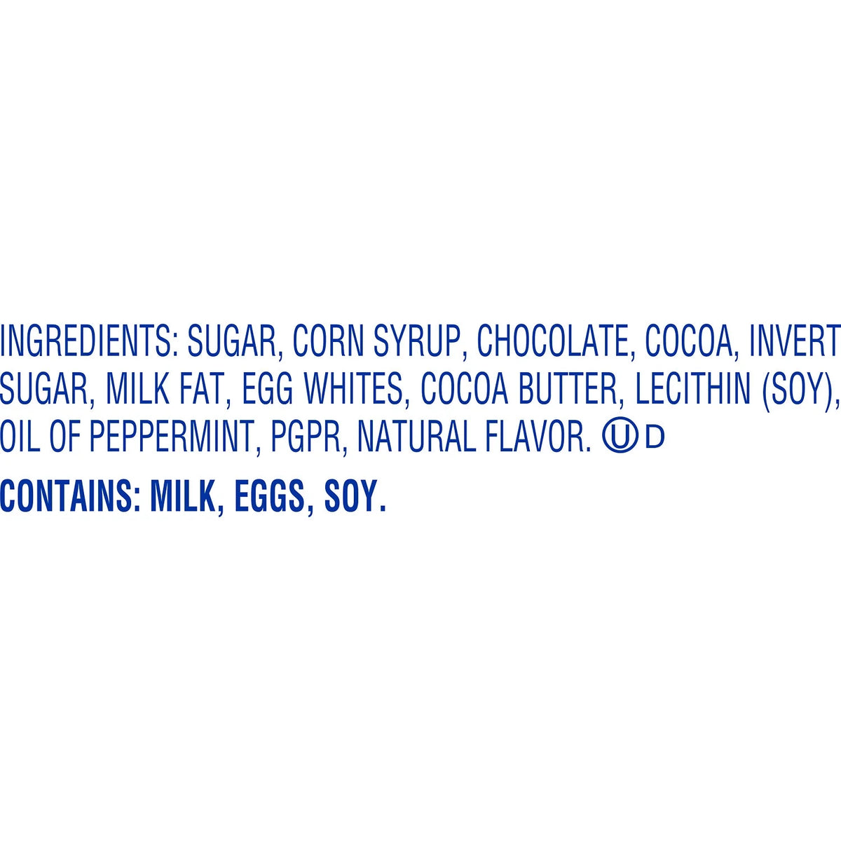Dark Chocolate Peppermint Patties Eggs Candy, Bag 9.6 oz B230932