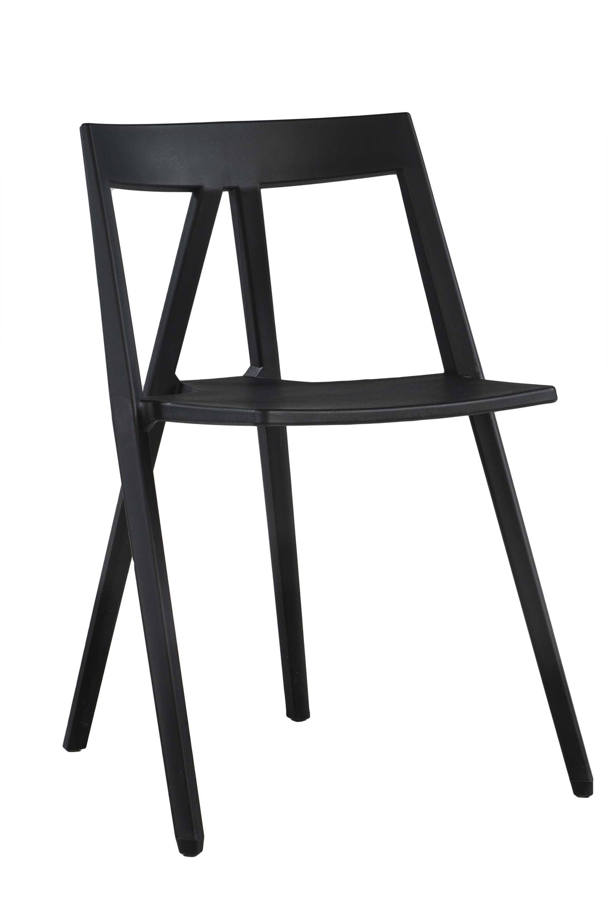 Black Polypropylene Stackable Dining Chair O17656