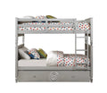 Blue Velvet Bunk Bed with Trundle I56131