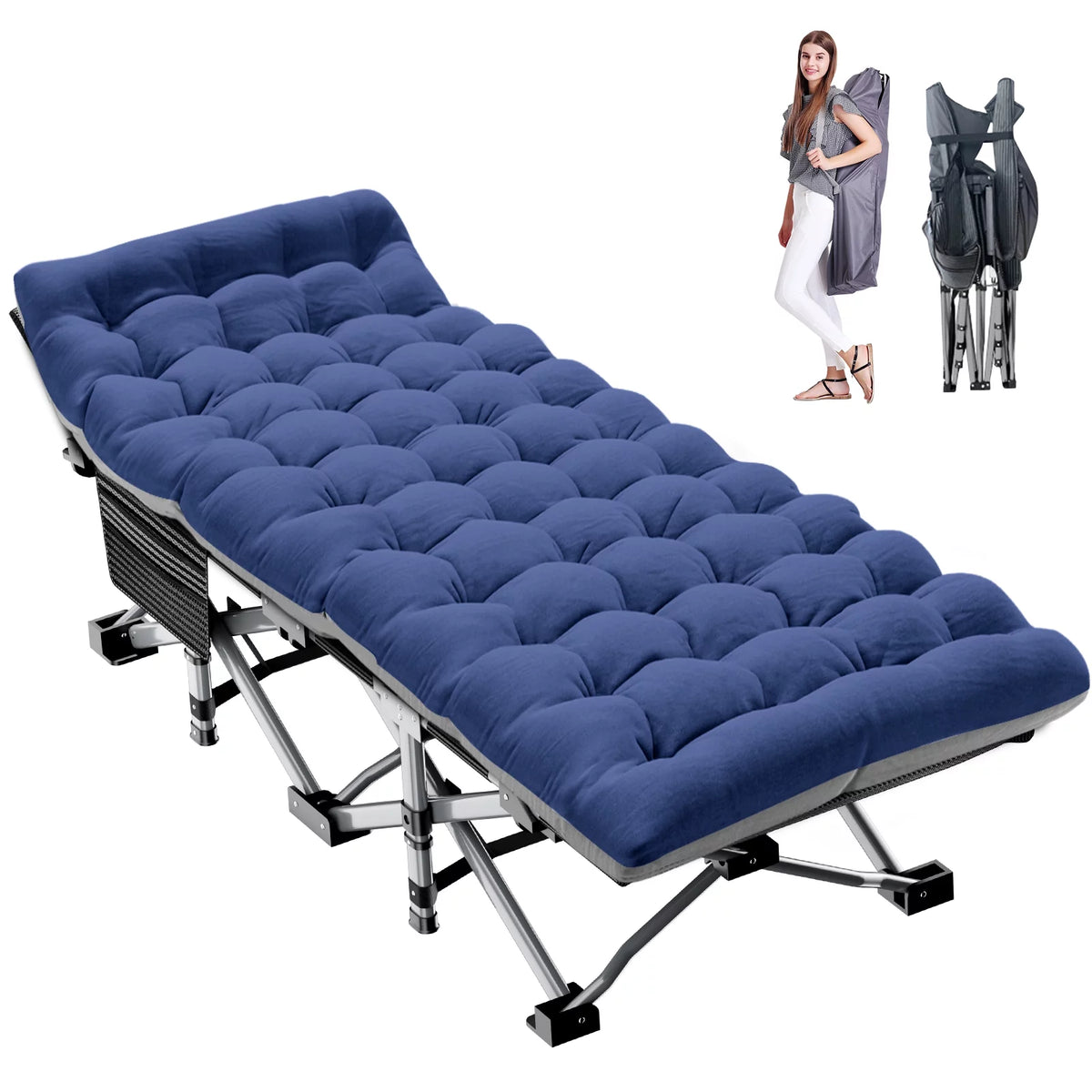 Camping Cot with Mattress & Carry Bag N72232