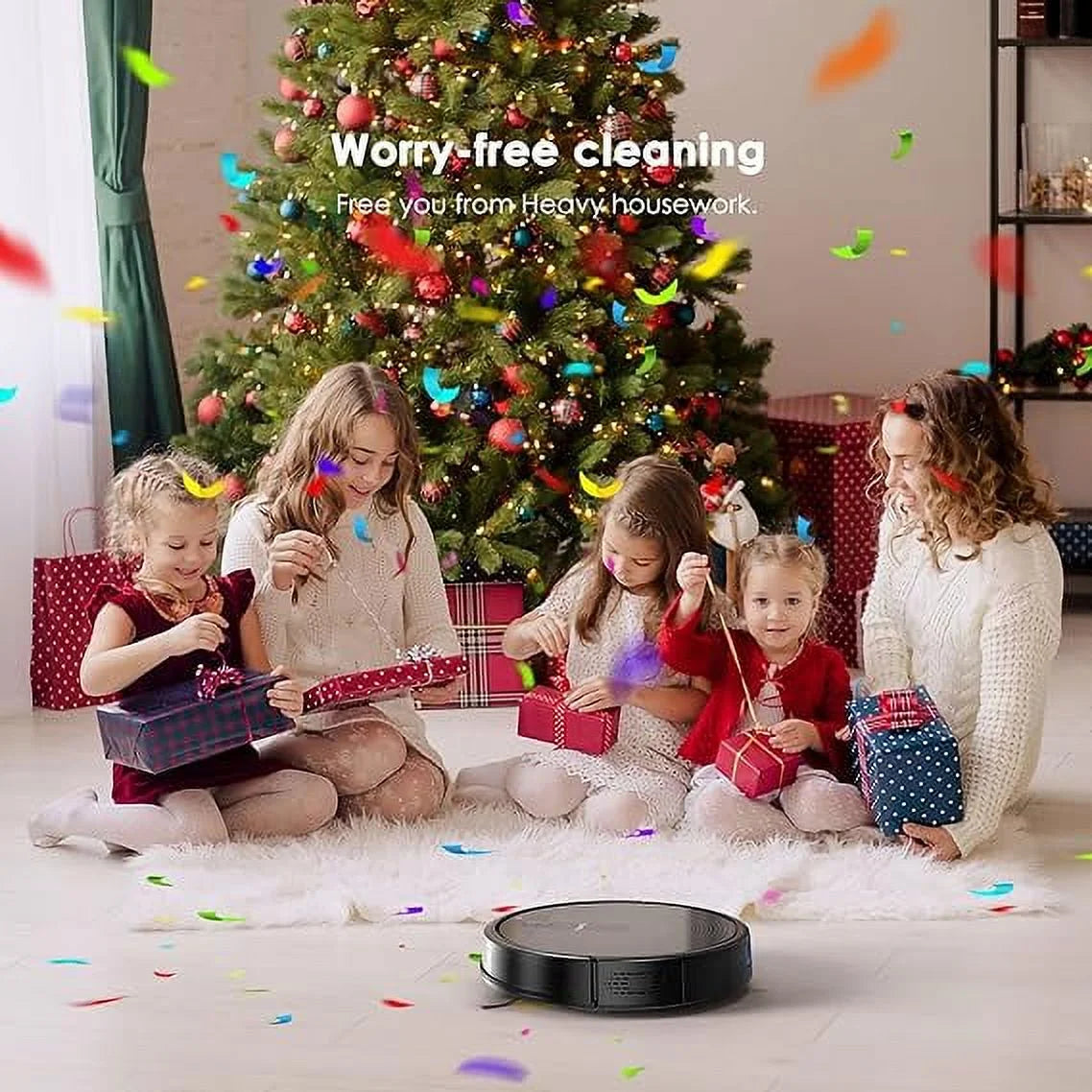Black Robot Vacuum Cleaner 2700Pa E46385