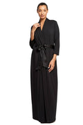 Black Long Robe Sleepwear B2789